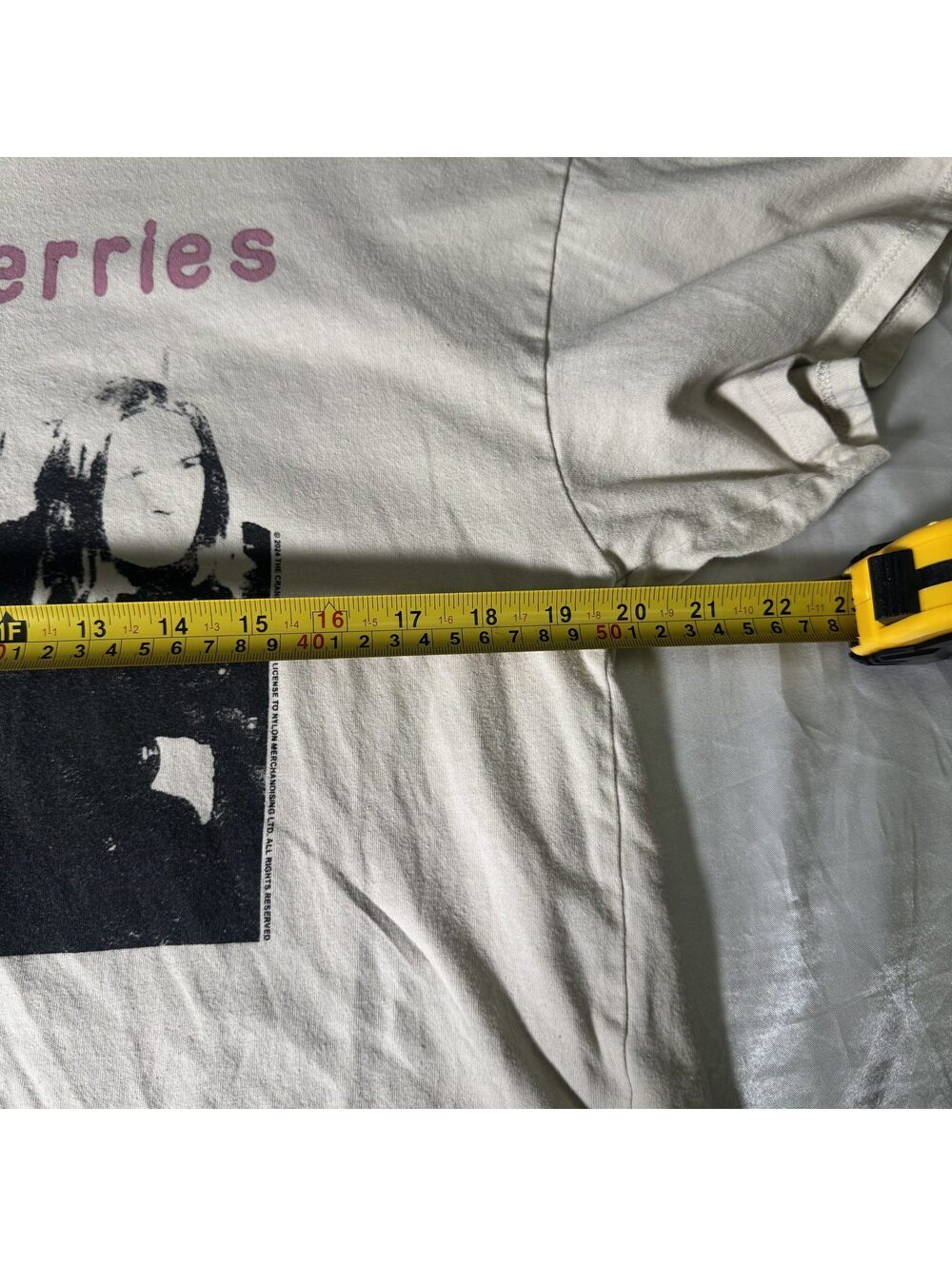 H&M Divided The Cranberries Crop Top Tee Cream XS - Picture 7 of 8